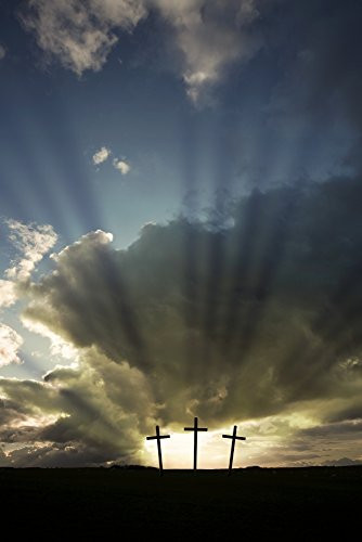 Posterazzi Three Crosses West Yorkshire England Poster Print, (11 x 17)