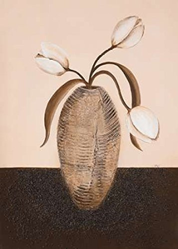 Posterazzi Three white tulips I Poster Print by Hedy, (10 x 14)