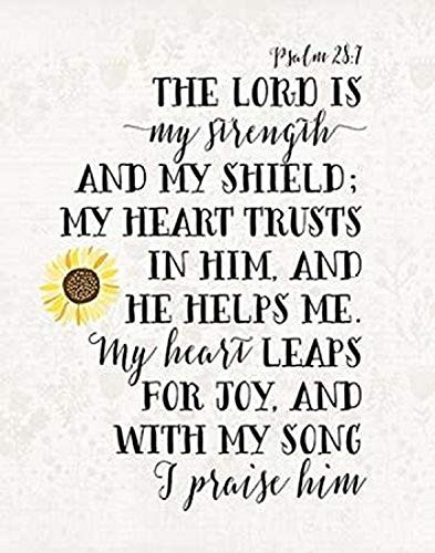 Posterazzi PDXTA1529SMALL Psalm 28-7 Poster Print by Tara Moss, 11 x 14