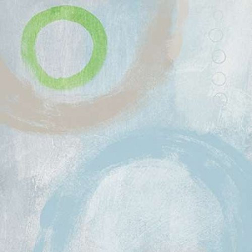 Posterazzi Soft Coastal Circles III Poster Print by Linda Woods, (12 x 12)