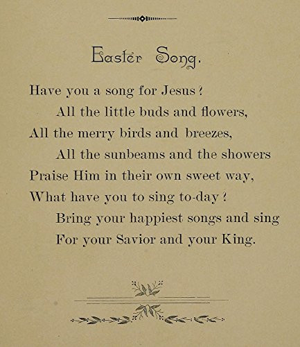 Seven Songs for Eastertide 1886 Have you a song for Jesus Poster Print by Unknown (18 x 24)