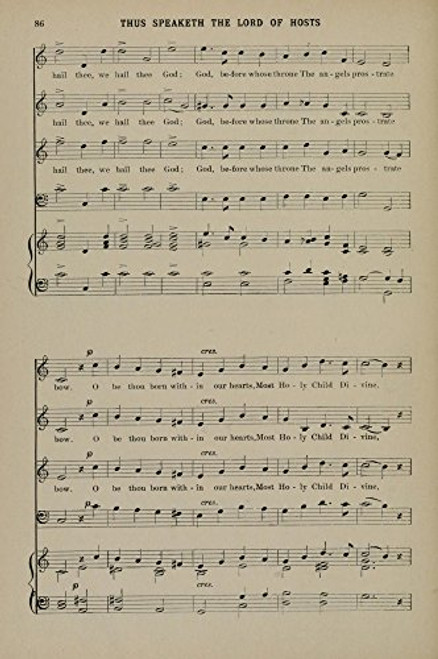 Posterazzi Thus Speaketh the Lord of Hosts 7 J. Stainer Christmas Carols & Hymns 1910 Poster Print, (18 x 24)