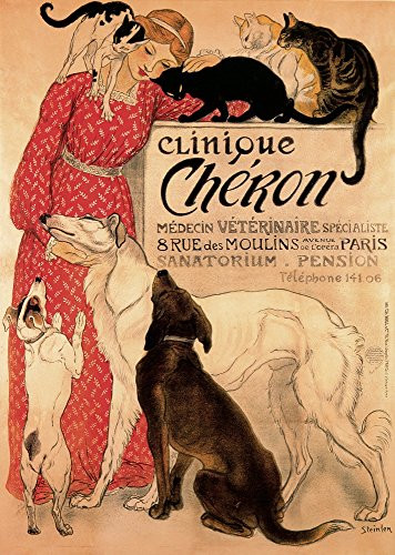 Posterazzi Clinique Cheron 1905 Poster Print by Th_ophile Steinlen, (18 x 24)