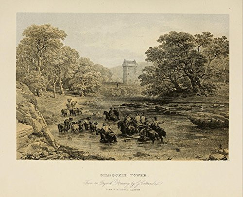 Posterazzi Scotland 1840 Gilnockie Tower Poster Print by George Cattermole, (18 x 24)