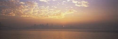 Posterazzi Distant view of a city at dusk San Francisco California USA Poster Print, (6 x 18)