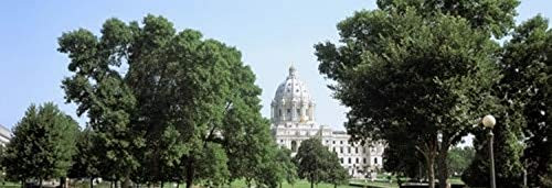 Posterazzi Trees outside a government State Capitol Building St. Paul Minnesota USA Poster Print, (7 x 18)