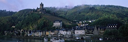 Posterazzi hill Reichsburg Castle Mosel River Cochem-Zell Rhineland-Palatinate Germany Poster Print, (6 x 18)
