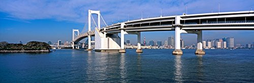 Posterazzi PPI167429 Rainbow Bridge Bay Tokyo Honshu Kanto Region Japan Poster Print, 6 x 18