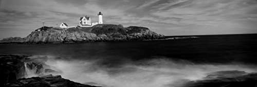 Posterazzi coast Nubble Lighthouse York County Maine USA Poster Print, (6 x 18)