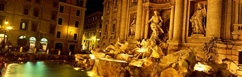 Fountain lit up at night Trevi Fountain Rome Lazio Italy Poster Print (6 x 18) Fountain lit up at night Trevi Fountain Rome Lazio Italy Poster Print (6 x 18)