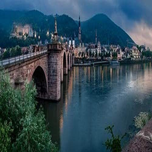Posterazzi Castle and Old Bridge Neckar River Heidelberg Baden-Wurttemberg Germany Poster Print, (6 x 15)