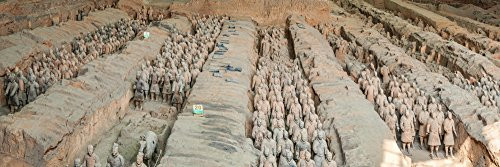 Terracotta warriors and horses Xian Shaanxi Province China Poster Print (6 x 18)