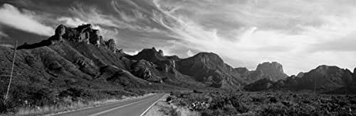 Posterazzi Highway Passing Through A Landscape Big Bend National Park Texas USA Poster Print, (6 x 18)