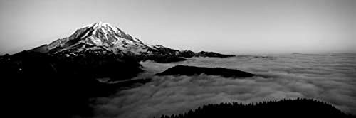 Posterazzi Sea of clouds with mountains in the background Mt Rainier Pierce County Washington State USA Poster Print, (6 x 18) Posterazzi Sea of clouds with mountains in the background Mt Rainier Pierce County Washington State USA Poster Print, (6 x 18)
