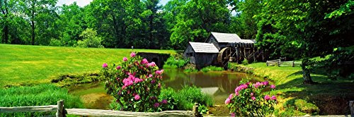 Posterazzi PPI25147 Trees around a watermill Mabry Mill Blue Ridge Parkway Floyd County Virginia USA Poster Print, 6 x 18 Posterazzi PPI25147 Trees around a watermill Mabry Mill Blue Ridge Parkway Floyd County Virginia USA Poster Print, 6 x 18