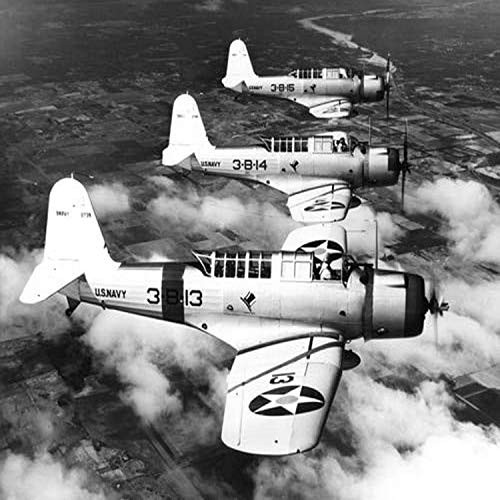 1940s Three World War Ii Us Navy Dive Bombers Flying In Formation Poster Print By Vintage Collection (22 X 28)