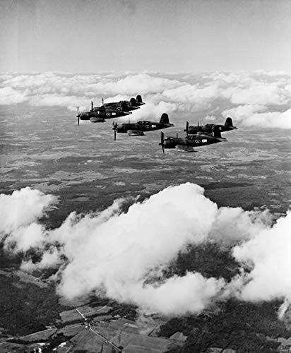 Posterazzi 1940s 6 Navy Corsairs Above The Clouds Flying In Formation World War Ii Poster Print by Vintage Collection, (18 X 20)