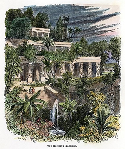 Babylon Hanging Gardens Nwood Engraving Of The Ancient Wonder 19Th Century Poster Print by (18 x 24) Babylon Hanging Gardens Nwood Engraving Of The Ancient Wonder 19Th Century Poster Print by (18 x 24)