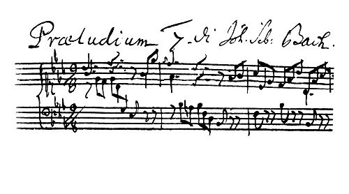 Bach Manuscript 1744 Nthe Beginning Of The Autograph Manuscript Of Prelude No 7 From Part Ii Of Johann Sebastian BachS Wohltemperirte Klavier 1744 Pos