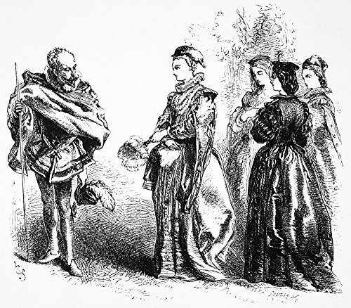 LoveS LabourS Lost Nthe Princess Of France And Her Three Ladies (Act Ii Scene I) From William ShakespeareS LoveS LabourS Lost Wood Engraving 1881 Afte