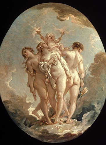 Boucher Three Graces 18 C Nfrancois Boucher The Three Graces Oil On Canvas 18Th Century Poster Print by (18 x 24)