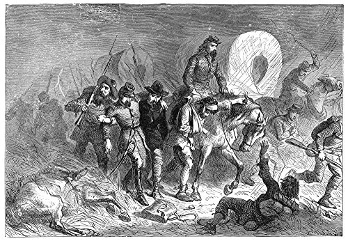 Civil War Shiloh 1862 Nretreat Of Confederates From Shiloh 7 April 1862 Wood Engraving 19Th Century Poster Print by (18 x 24)