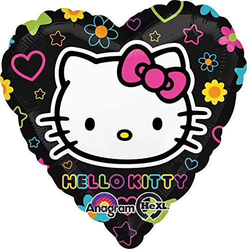 Anagram International Hello Kitty Tween Heart Foil Balloon Pack, Multicolor