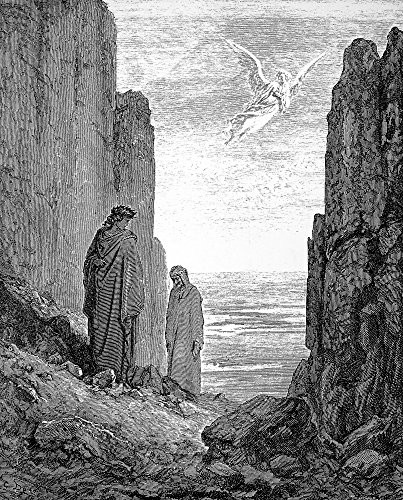 Dante Purgatorio Ndante And Virgil Are Summoned By An Angel To Ascend To The Fifth Level Of Purgatory (Canto Xix Lines 51-3) Wood Engraving 19Th Centu