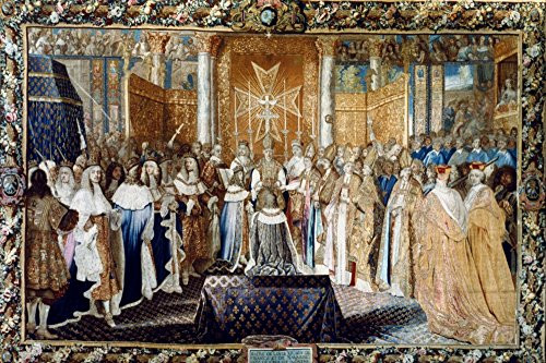 Louis Xiv Consecration N(1638-1715) The Consecration Of Louis Xiv On 7 June 1654 Contemporary French Tapestry Poster Print by (18 x 24)