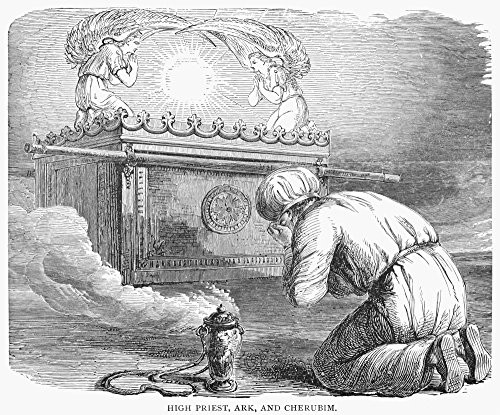 Ark Of The Covenant 1890 Na High Priest Praying Beside The Ark Of The Covenant Wood Engraving American C1890 Poster Print by (18 x 24)