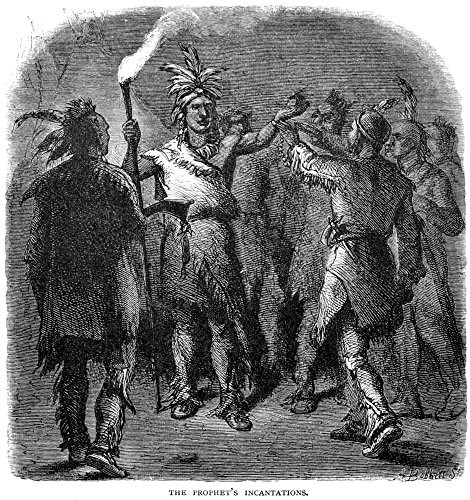 Tenskwatawa (C1768-1834) Nknown As The Prophet Native American Shawnee Religious Mystic And Revivalist The Prophet Arousing His Followers Before The B