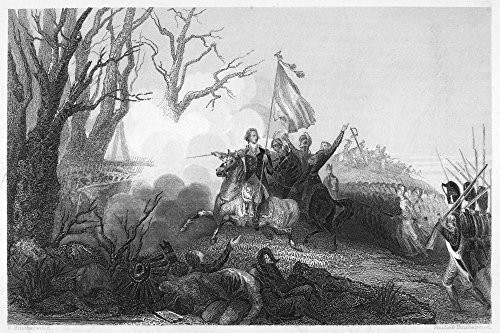 Battle Of Princeton 1777 Ngeorge Washington At The Battle Of Princeton 3 January 1777 Steel Engraving 19Th Century Poster Print by (18 x 24) Battle Of Princeton 1777 Ngeorge Washington At The Battle Of Princeton 3 January 1777 Steel Engraving 19Th Century Poster Print by (18 x 24)
