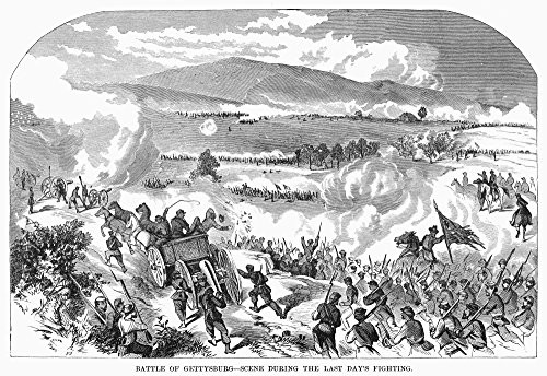Gettysburg 1863 Nscene During The Last Day Of The Battle Of Gettysburg Pennsylvania 3 July 1863 Line Engraving 19Th Century Poster Print by (18 x 24) Gettysburg 1863 Nscene During The Last Day Of The Battle Of Gettysburg Pennsylvania 3 July 1863 Line Engraving 19Th Century Poster Print by (18 x 24)