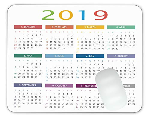 Timing&weng 2019 Calendar Mouse pad Gaming Mouse pad Mousepad Nonslip Rubber Backing