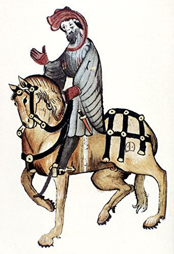Chaucer Canterbury Tales Nthe Knight Detail From A Facsimile Of The Ellesmere Manuscript Of Geoffrey ChaucerS Canterbury Tales C1410 Poster Print by (