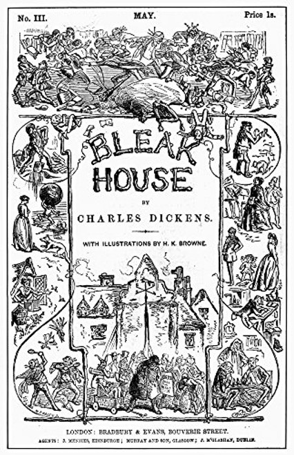 Dickens Bleak House Ncover Of Volume Three In A Serial Edition 1852 Of Charles DickensS Novel Bleak House Illustrated By Hablot Knight Browne Phiz Pos