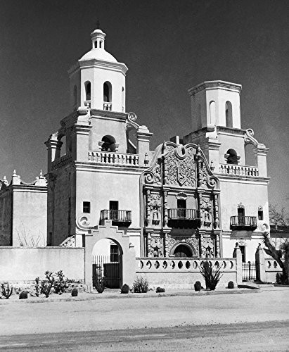 Arizona Mission Nthe Mission Of San Xavier Del Bac Founded In 1700 Near Tucson Arizona By Father Eusebio Kino Photograph C1975 Poster Print by (18 x 2