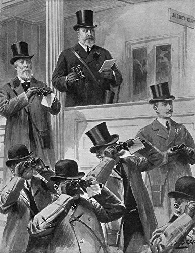 Edward Vii (1841-1910) Nking Of England 1901-1910 The King At Epsom Racetrack 22 April 1902 Contemporary English Illustration Poster Print by (18 x 24