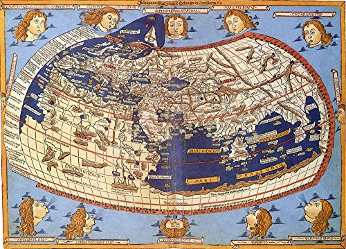 Ptolemys World Map 2nd Century Poster Print by Science Source (24 x 18)