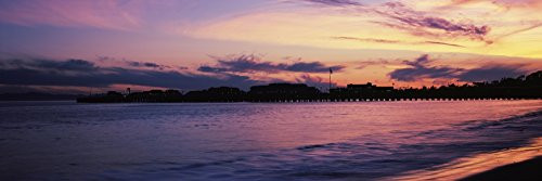 Posterazzi GLP469052LARGE Poster Print Collection Silhouette Of Pier In Pacific Ocean Santa Barbara California Use Poster Print By Panoramic Images, ( Posterazzi GLP469052LARGE Poster Print Collection Silhouette Of Pier In Pacific Ocean Santa Barbara California Use Poster Print By Panoramic Images, (
