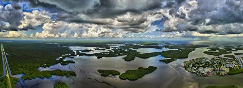 Aerial view of Ten Thousand Islands National Wildlife Refuge Collier County Florida USA Poster Print by Panoramic Images (18 x 7)