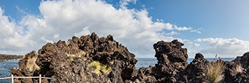 Posterazzi View of Lava Rock on The Coast Pico Island Azores Portugal Poster Print by Panoramic Images, (18 x 6), Varies