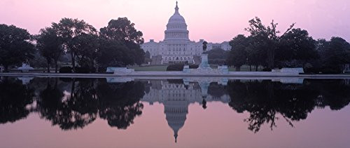 Posterazzi GLP469052LARGE Poster Print Collection Us Capitol Building At Dawn Washington Dc Use Poster Print By Panoramic Images, (15 X 6"), Multicolo