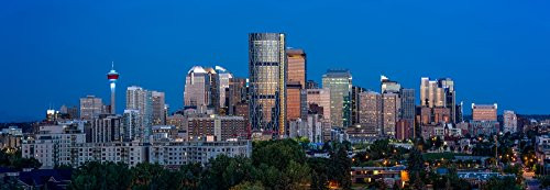 Posterazzi Skylines in a City Calgary Alberta Canada Poster Print by Panoramic Images, (18 x 7), Varies