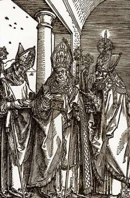 The Three Bishops Poster Print by Albrecht Durer (12 x 18) The Three Bishops Poster Print by Albrecht Durer (12 x 18)
