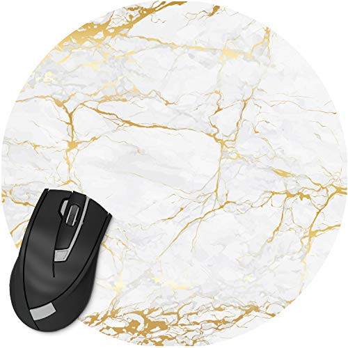 Golden Grain Marble Round Mouse pad Customized Non Slip Rubber Round Mouse pad Non Slip Rubber Mouse pad Gaming Mouse Pad