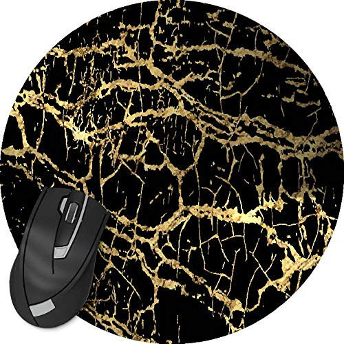 Golden Marble Texture Round Mouse pad Customized Non Slip Rubber Round Mouse pad Non Slip Rubber Mouse pad Gaming Mouse Pad