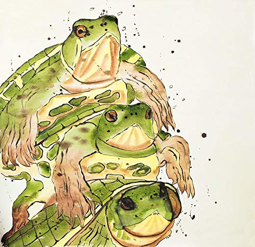 Posterazzi Collection Three Aquatic Turtles Poster Print by Atelier B Art Studio (12 x 12)