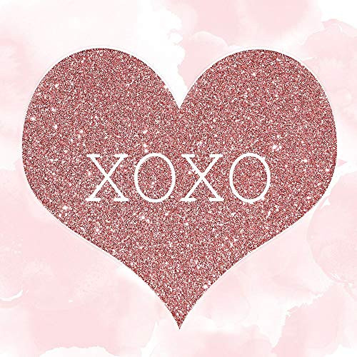 Posterazzi PDXKASQ1502CSMALL Glitter Heart 3 Photo Print, 18 x 18, Multi