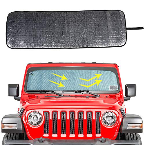 Windshield Sunshade Sun Shade Heat Shield Sun Visor Mat for 2018 2019 Jeep Wrangler Rubicon Sahara JL 2 Door & 4 Door Windshield Sunshade Sun Shade Heat Shield Sun Visor Mat for 2018 2019 Jeep Wrangler Rubicon Sahara JL 2 Door & 4 Door
